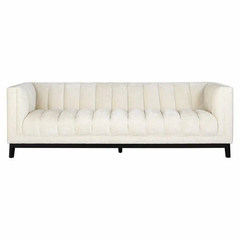 White Chenille 3 Seater Sofa